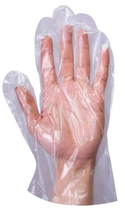 Jednorázové mikroténové rukavice 100ks, HDPE rukavice