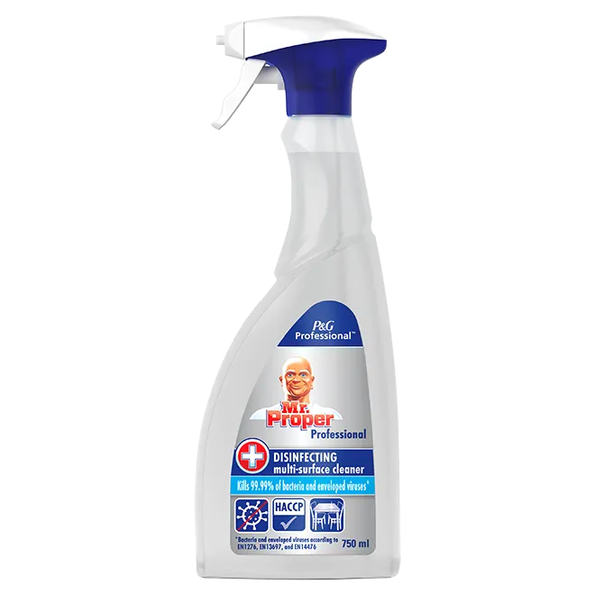 Mr. Proper Professional dezinfekčný na čistenie povrchov a skla 750 ml