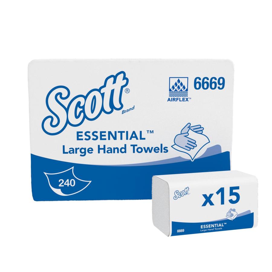 6669 SCOTT® Xtra Papierové utierky-zložený /Medium