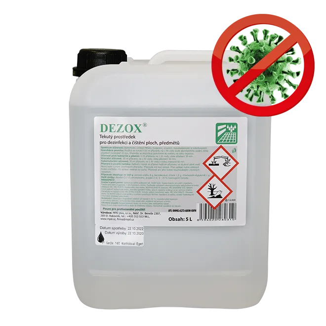 Dezox - koncentrovaný čistiaci a dezinfekčný prípravok 5 L