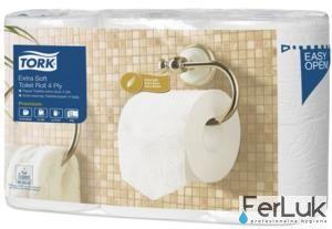 110405 Tork extra jemný toaletný papier – konvenčný kotúč Premium so 4 vrstvami