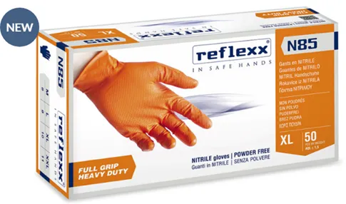 rukavice nitrilové REFLEXX Industry N85 oranžové