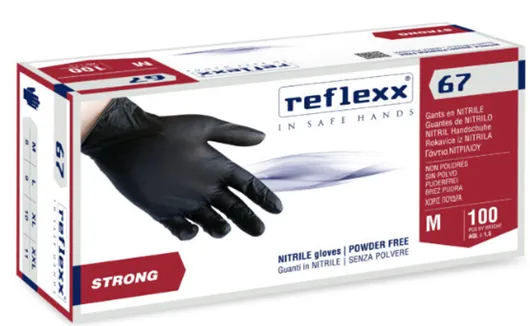 rukavice nitrilové REFLEXX 67 čierne